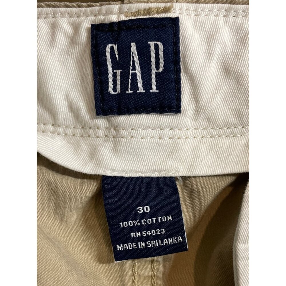 GAP Mens Khaki Flat Front Cargo Shorts Size 30 - Picture 6 of 8